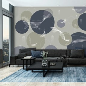 Fototapeta - Wieloryby (196x136 cm)