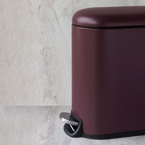Ciemnofioletowy metalowy kosz na śmieci z pedałem 5 l Mini Walther – Mette Ditmer Denmark