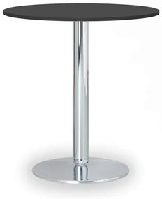 Stolik konferencyjny FILIP II, średnica 80 cm, chromowana podstawa, grafit