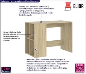 Biurko z regałem w kolorze dębu sonoma Erga