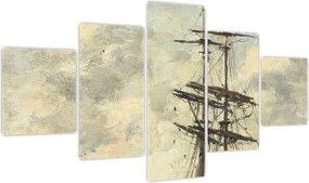Obraz - Eugène Boudin, Ship on the Touques, reprodukcje (125x70 cm)
