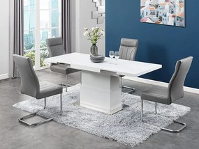 Ława LAURIA – 2 w 1 – podnoszona i rozkładana – MDF lakierowany – kolor biały