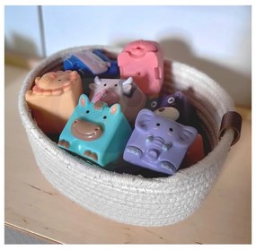 Woopie baby klocki sensoryczne układanka do ściskania dźwięk zwierzątka 12 el.
