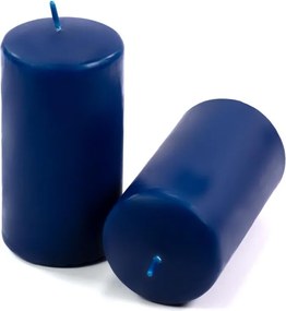 Zestaw świec filarowych, 11,5 cm, Ø 6 cm, niebieskie, 12 szt