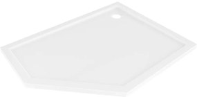 Mexen Flow brodzik pięciokątny slim lewy 100 x 90 cm, biały połysk - 46P109010L