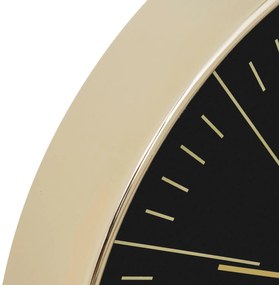 Zegar do salonu nowoczesny Edith, ścienny, czarny, Ø 30 cm