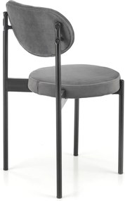 Proste krzesło K509 z welurową tapicerką