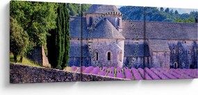 Obraz - Lewandowe pole (z zegarem) (90x30 cm)