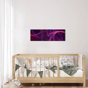 Abstrakcyjny obraz krzywych (z zegarem) (90x30 cm)