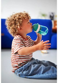 Biało-jasnozielony kubek dla dzieci z tritanu 300 ml Little farm – Mepal