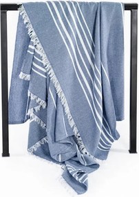 Niebieski bawełniany koc 150x200 cm Solene – Tiseco Home Studio