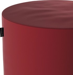 Puf Barrel kolor czerwony tkanina połyskliwa, welwetowa