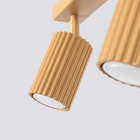 Listwa oświetleniowa 3-punktowa KARBON 3L złota ryflowana SOLLUX  LIGHTING