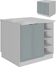 Wyspa kuchenna jasnoniebiesko-szary 90x60x82 fame-line