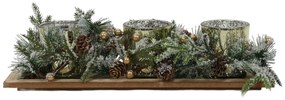 Zestaw trzech świeczników tealight na ozdobnej podstawce
