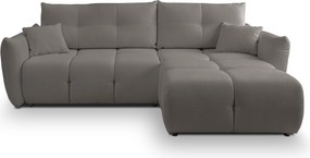 Masseno Narożnik MODA z funkcją spania i pojemnikiem na pościel Narozniki L, Rozkładana sofa - Szary, SICURO 75