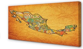 Duży obraz na płótnie Kolorowa Mapa Świata