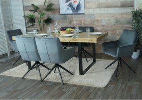 Krzesło do jadalni MCW-L91 (zestaw 6 sztuk),  ciemnoszary