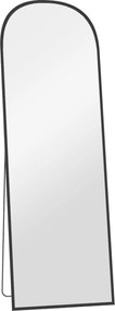 HOMCOM Lustro stojące, lustro w pełnej długości, nowoczesny design, 50 cm x 1,5 cm x 161,5 cm, czarne