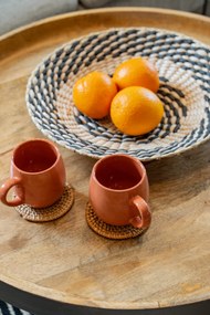 Kubki ceramiczne ALICANTE, 2 sztuki, 300 ml + podstawki