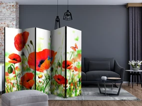 Parawan dwustronny Kwiaty 225x172 cm 5-częściowy wielokolorowy ARTGEIST B