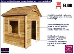 Domek ogrodowy z drewna sosnowego Galapi 3X
