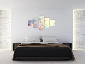 Obraz - Listki w lodzie (125x70 cm)