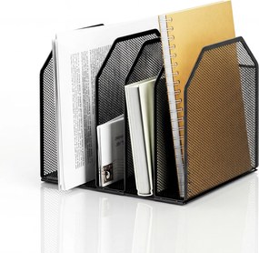 Organizer na biurko koszyk z przegródkami