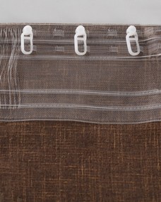 Zasłona BASIC na taśmie marszczącej 130x280 cm brąz 1szt.
