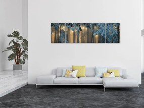 Obraz zaśnieżonego lasu (170x50 cm)