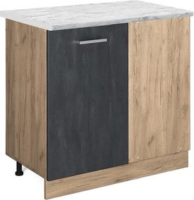 Szafka narożna czarny beton 86x60x81.6 r-line