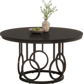 Okrągły stół jadalny, stół kuchenny o średnicy 120 cm z solidną metalową podstawą dla 4-6 osób