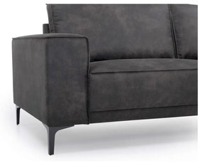 Antracytowa sofa z imitacji skóry 164 cm Copenhagen – Scandic