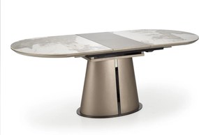 Stół Robinson z blatem w imitacji beżowego marmuru