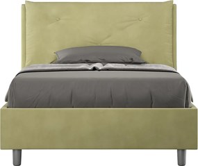 Łóżko bez stelaża tapicerowane 120x200 microfibra zielony Appia Large