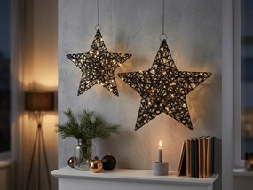 Świąteczna dekoracja gwiazda STARIELLE z oświetleniem LED 40 cm, czarna