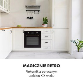 Klarstein Elizabeth 60cm 49L Piekarnik Retro do Zabudowy​ Czarny