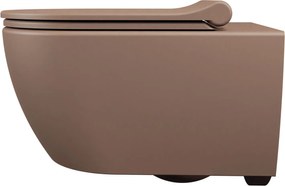 Massi Miska WC wisząca rimless brązowa LERA cappuccino z deską wolnoopadającą typu Slim