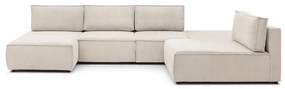 Kremowy sztruksowy narożnik (strona zmienna) Nihad modular – Bobochic Paris