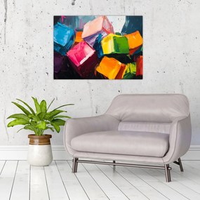 Obraz na szkle - Kolorowe kostki (70x50 cm)