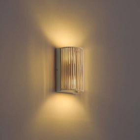 Lampa ścienna Japandi beżowa z liną IP44 - Jayla