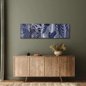 Obraz - Niebieskie zebry (170x50 cm)