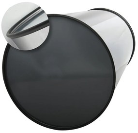 Ciemnoszary stalowy kosz na śmieci otwierany na dotyk 30 l – MSV