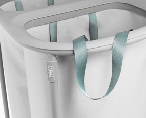 Jasnoszary tekstylny kosz na pranie 2x40 l Duo – Joseph Joseph