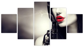 Obraz - Tajemnicza kobieta (125x70 cm)