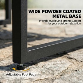 Outsunny Zestaw Mebli Ogrodowych w L Z Metalową Konstrukcją dla 4 Osób z 2 Sofami i Poduszkami oraz 2 Stolikami w Kolorze Teak | Aosom PL