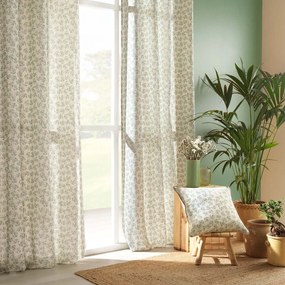 Biało-zielona zasłona 140x240 cm Maddy – douceur d'intérieur