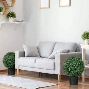 HOMCOM Sztuczny Bukszpan Kolisty, 52x40 cm, Zielony