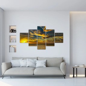 Zachód słońca nad morzem (125x70 cm)
