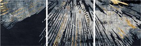 Obraz - Abstrakcja (z zegarem) (90x30 cm)